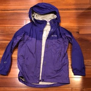 Marmot Girls Size 8-10 Purple Ski Anorak Rain Coat